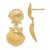 14KT Gold  Double Scallop Shell Dangle Earrings TE828