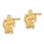 14KT Gold  Turtle Post Earrings TE747
