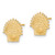 14KT Gold  Beaded Scallop Shell Post Earrings QE14722