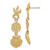 14KT Gold  Starfish, Sand Dollar ,Scallop Shell Dangle Earrings QE14528