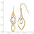 14KT Gold  Two-tone Fancy Twisted Dangle Earrings XF731E