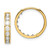 14KT Gold  CZ Hinged Hoop Earrings GK1078