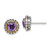 Sterling Silver w/ 14KT Gold  Polished Gemstone Earrings QTC1568