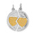 Sterling Silver Platinum-plated & Gold-plated Polished Mizpah 2-piece Penda