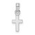 14KT  White Gold 3-D and Polished Mini Cross Charm 14KT  White Gold 3-D and Polished Mini Cross Charm