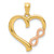14KT  Two-tone Polished Infinity Heart Pendant 14KT  Two-tone Polished Infinity Heart Pendant