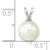 14KT  White Gold 8-9mm White Round Akoya Saltwater Cultured Pendant
