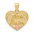 14KT  Two-tone LITTLE SISTER Heart Pendant
