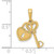 14KT  Polished Moveable Heart Key and Heart Lock Charm