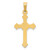 14KT  Polished Fleur de Lis Cross Pendant