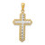 14KT  w/Rhodium Diamond-cut Budded Cross Pendant 14KT  w/Rhodium Diamond-cut Budded Cross Pendant