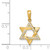14KT  Polished cubic zirconia  Star of David Pendant