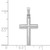 14KT  White Gold Brushed and Polished Hollow Latin Cross Pendant