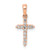 14KT  Rose Gold Polished Diamond Cross Pendant 14KT  Rose Gold Polished Diamond Cross Pendant