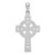 14KT  White Gold Celtic Cross w/Eternity Circle Pendant 14KT  White Gold Celtic Cross w/Eternity Circle Pendant