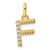 14KT  Twisted .05 ct. Diamond Initial F Charm 14KT  Twisted .05 ct. Diamond Initial F Charm