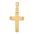 14KT  Satin/Polished Beveled Small Latin Cross Pendant