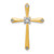 14KT  1/20ct. w/Rhodium Diamond Cross Chain Slide 14KT  1/20ct. w/Rhodium Diamond Cross Chain Slide