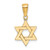 14KT  Polished Star of David Pendant