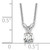 14KT T White Round Lab Grown Diamond Solitaire Necklace