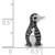 14KT  White Gold 1/5ct. Black Diamond Penguin Chain Slide