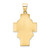 14KT  Polished and Satin Hollow Jesus Face Cross Pendant
