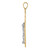 14KT  Two-Tone D/C Large Block Filigree Crucifix Pendant