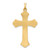 14KT  Two-tone Hollow Polished Woven Fleur de Lis Crucifix