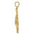 14KT  Solid Polished Open-Backed Scorpion Pendant