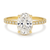 14kt Yellow Gold 3/4 Eternity Diamond Engagement Setting  for an Oval Diamond 2.00 CTW 