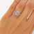 Copy of 14kt White Gold Diamond Engagement Setting for a Radiant Diamond  0.90 CTW 
