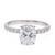 14kt White Gold Diamond Engagement Setting  for an Oval Diamond 0.75 CTW 