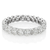14kt White Gold U prong Oval Diamond Eternity Band  3.45 CTW 