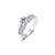 Lafonn Love's Path Engagement Ring in sterling silver bonded with platinum