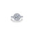 Lafonn 2.68 CTW Round Halo Ring in sterling silver bonded with platinum