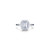 Lafonn 2.62 CTW Emerald-Cut Bezel-Set Ring in sterling silver bonded with platinum