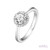 Lafonn April Birthstone Ring in sterling silver bonded with platinum