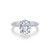Lafonn Oval Solitaire Engagement Ring in sterling silver bonded with platinum