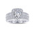 Lafonn Infinite Love Wedding Set in sterling silver bonded with platinum