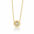 14KT Yellow Gold Diamond Solitaire Necklace 0.43 CTW