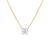 MN0038 - Round-Cut Lab-Created Diamond Solitaire Necklace in 14K Yellow Gold by Monte Luna