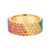 BR0164Y - Rainbow Eternity Band Ring in 14K Yellow Gold-Plated Sterling Silver
