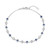 BA0255W - Lab-Created Blue Sapphire & Lab-Created Diamond Station Anklet