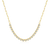 BN0239Y - Mini Paperclip Chain & Bezel-Set Lab-Created Diamond Necklace in 14K Yellow Gold-Plated Sterling Silver