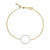 BB0275Y - Open Circle Lab-Created Diamond Bolo Bracelet