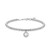 BB0268W - Circle with Lab-Created Diamond Halo Beaded Bracelet