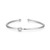 BB0259W - Asymmetrical Bezel-Set Lab-Created Diamond Flex Cuff