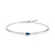 BB0252W - Lab-Created Blue Sapphire & Lab-Created Diamond Cuff Bracelet