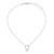 BN0259W - Open Circle Bezel-Set Lab-Created Diamond Accent Pendant Necklace