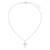 BN0279W - Medium Cross Lab-Created Diamond Pendant Necklace